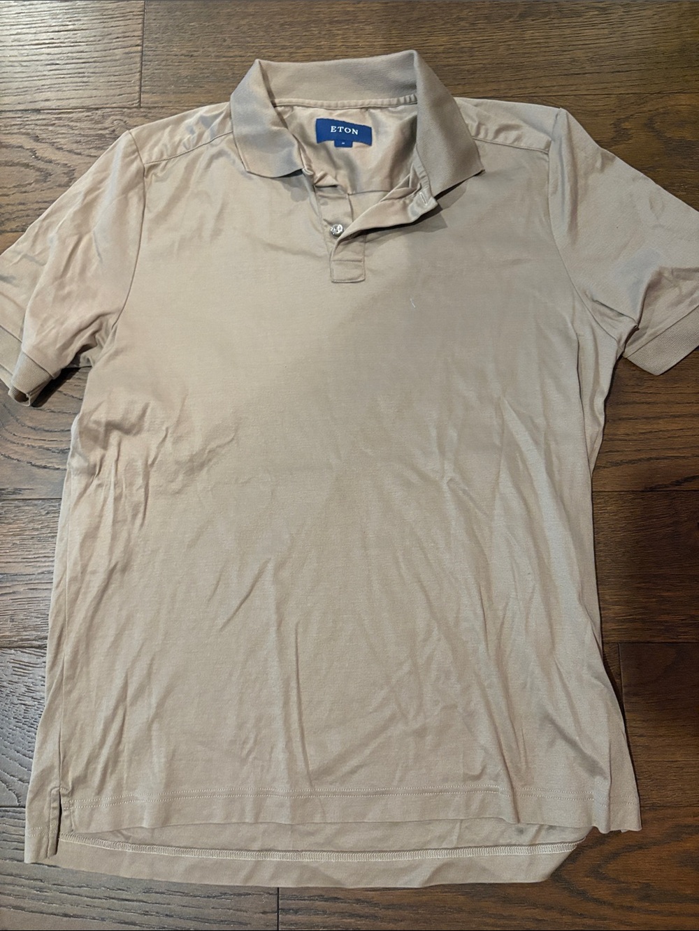 Eton Men's Light Beige Polo Shirt with Classic Collar